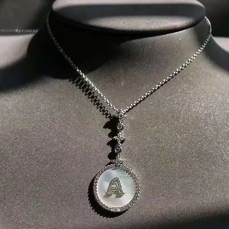 

Женское летнее ожерелье из серебра S925 пробы с надписью мать и ракушками, Европейская и американская мода, выдвижная цепочка на свитер