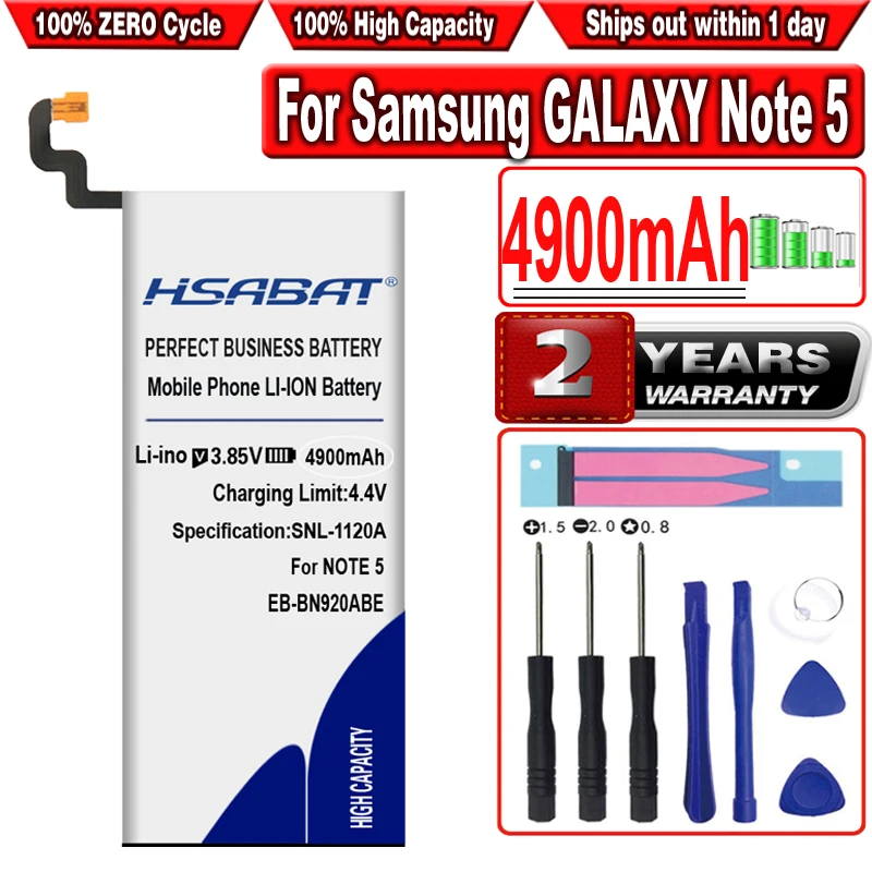 Аккумулятор HSABAT B800BC для Samsung Galaxy Note 3 4 5 8 EB-BN910BBE EB-BN920ABE EB-BN950ABE 4400-8400 мАч | Мобильные