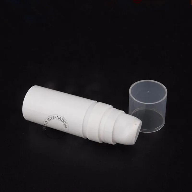 Белая пластиковая бутылка распылитель для безвоздушного лосьона объемом 15 мл 50