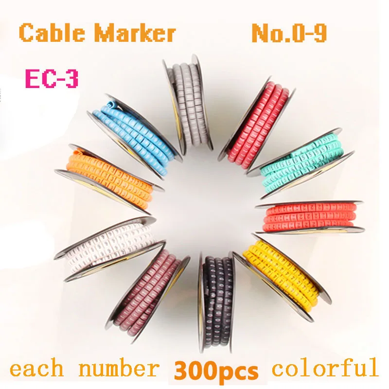 5000-3000 шт. желтый цвет Кабельные маркеры микс номер EC-0 EC-1 EC-2 EC-3 Маркер кабельной проводки номер 0 до 9 ПВХ материал проводов маркер - Цвет: EC-3-color-3000pcs