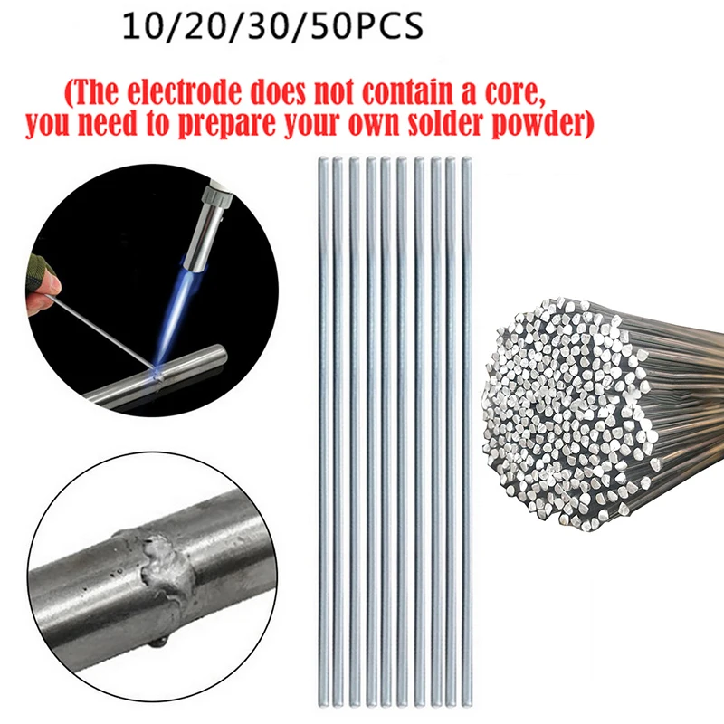 

2/330MM Aluminum Welding Brazing Rod Low Temperature Aluminum Solder rod Welding Wire Flux Cored Soldering Rod 50/20/10Pcs