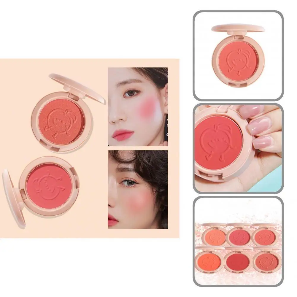 

3.8g Stylish Beauty Tools Matte Texture Beginner Colored Makeup Palette for Professional Blush Palette Peach Blusher