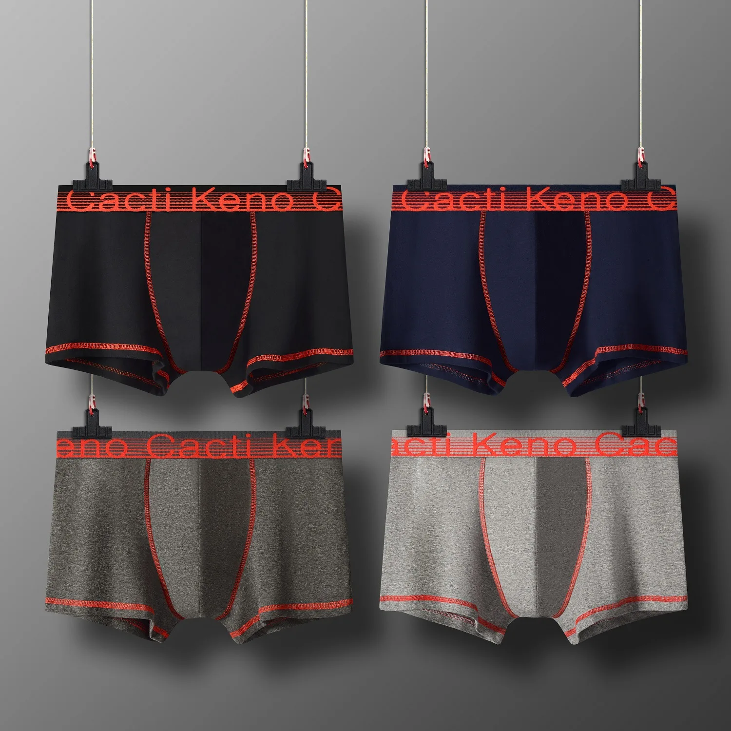 

C Keno 4 Pcs Cotton Men's Boxers M-5XL Larger Size Mens Underwear Shorts Underpants Men Sexy Bigger Size Boxer Men Underwear