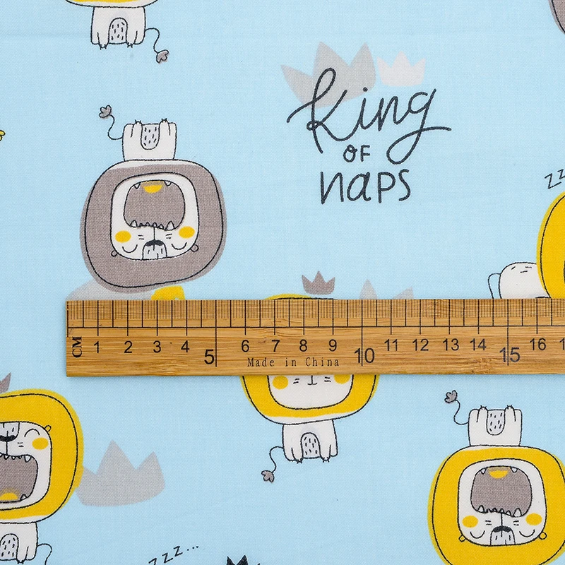 Cartoon lion cotton sewing fabric DIY handmade curtain pillowcase fabric.a pack of six | Дом и сад