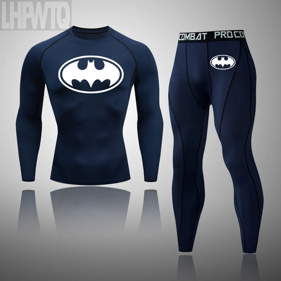 

Mens Running Set Compression Winter Thermal Underwear Sport Fitness Rashguard Men Gym Long Johns Leggings Clothes Tight Suit