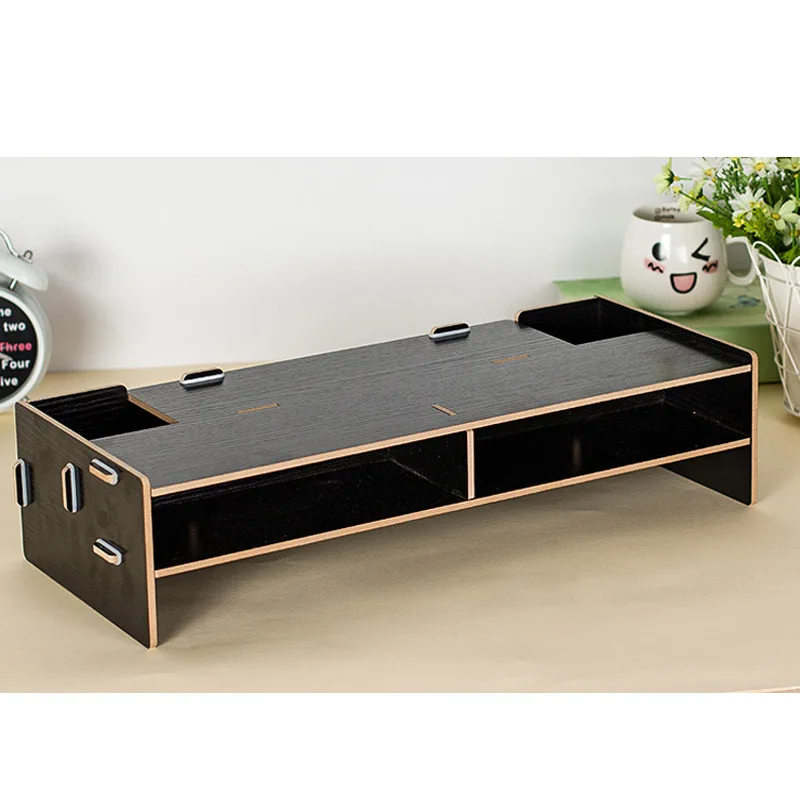 

Wood Laptop Stand Desktop Monitor Holder Heightening Shelf Rack Stand Holder for Display Screen Storage Keyboard Base Bracket