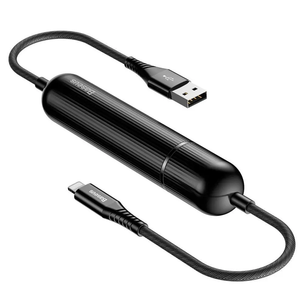 Кабель Baseus Energy Two in one Power Bank Cable 1.2 м со встроенным аккумулятором 2500 mAh для зарядки