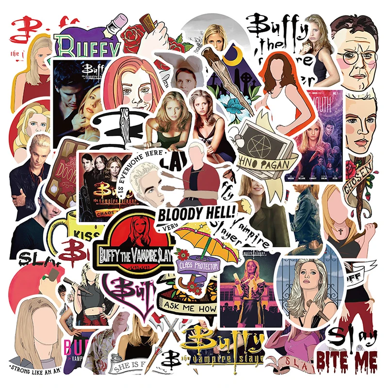 10/30/50 unids/pack Buffy el vampiro Slayer TV mostrar calcoman&iacute;as para cuadernos calcoman&iacute;a del casco computadora refrigerador Skateboard equipaje-0