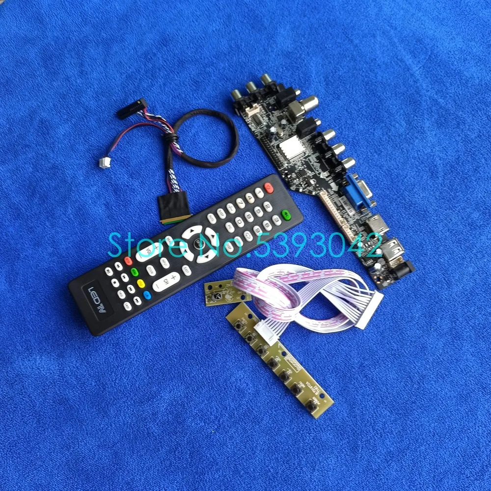 Fit LTN156AT02 A01/A02/A03/A04/A11 1366*768 цифровой сигнал DVB 40Pin LVDS ЖК экран VGA USB 3663 комплект