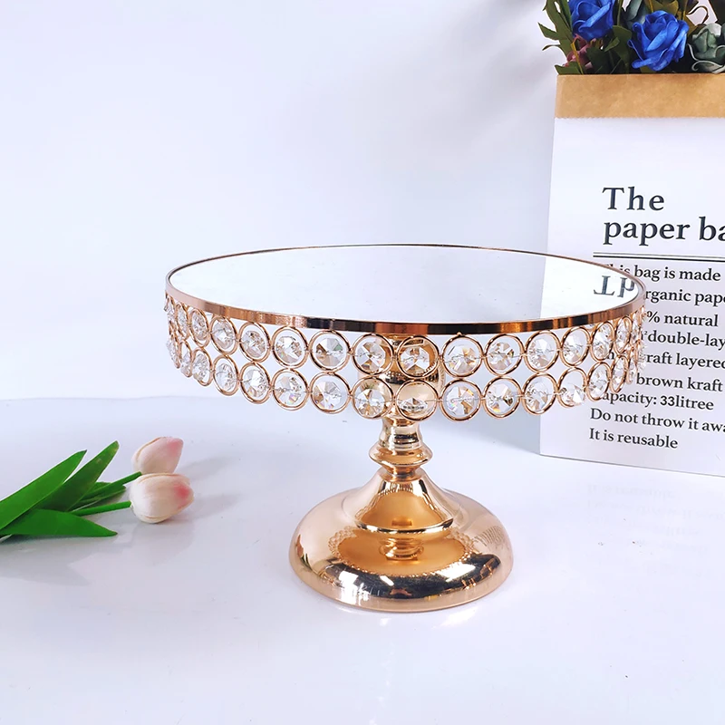 Золотая Античная металлическая круглая подставка для торта набор свадьбы дня