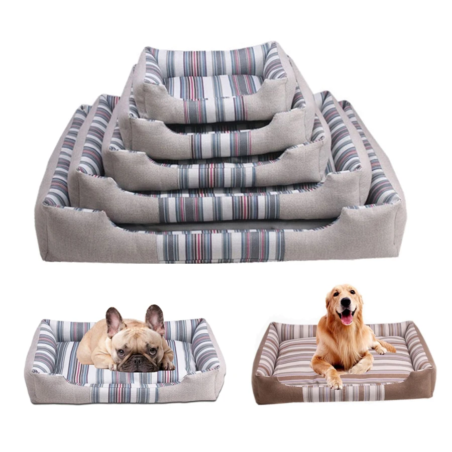 Rectangle Dog Bed Pet Sofa Lounger Bed Blanket Pad For Small Large Dog Warm Cat House Baskets Removable Nest Dog Accessories
