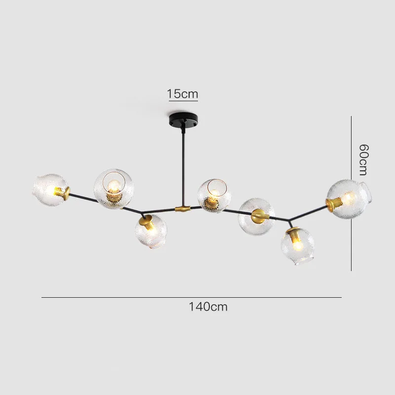 Светодиодная люстра в скандинавском стиле стеклянный потолочный светильник с