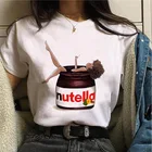 2021 летняя футболка 90-х, футболка маленьким девочкам, стильная футболка с изображением персонажей видеоигр Nutella Harajuku футболка с принтом короткий рукав женская футболка размера плюс 3XL