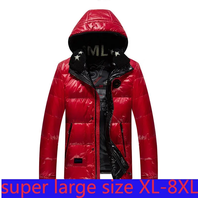 Новое поступление высокое качество супер большой пуховик Мужская короткая