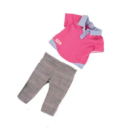 vest blouse skirt 18 дюймов, американская кукольная одежда для девочек наше поколение,, люкс, кофта с капюшоном и штаны, наряды для куклы 17 дюймов и 18 дюймов - Цвет: vest blouse skirt