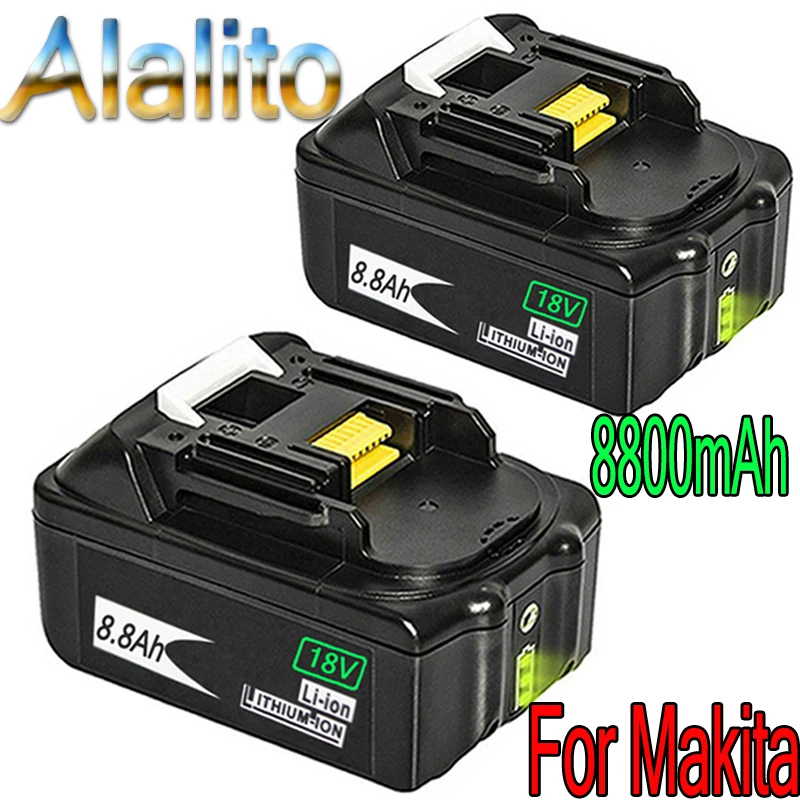 Для-Makita 18V 8800mAh 8.8Ah перезаряжаемые электроинструменты батарея с светодиодный Liion