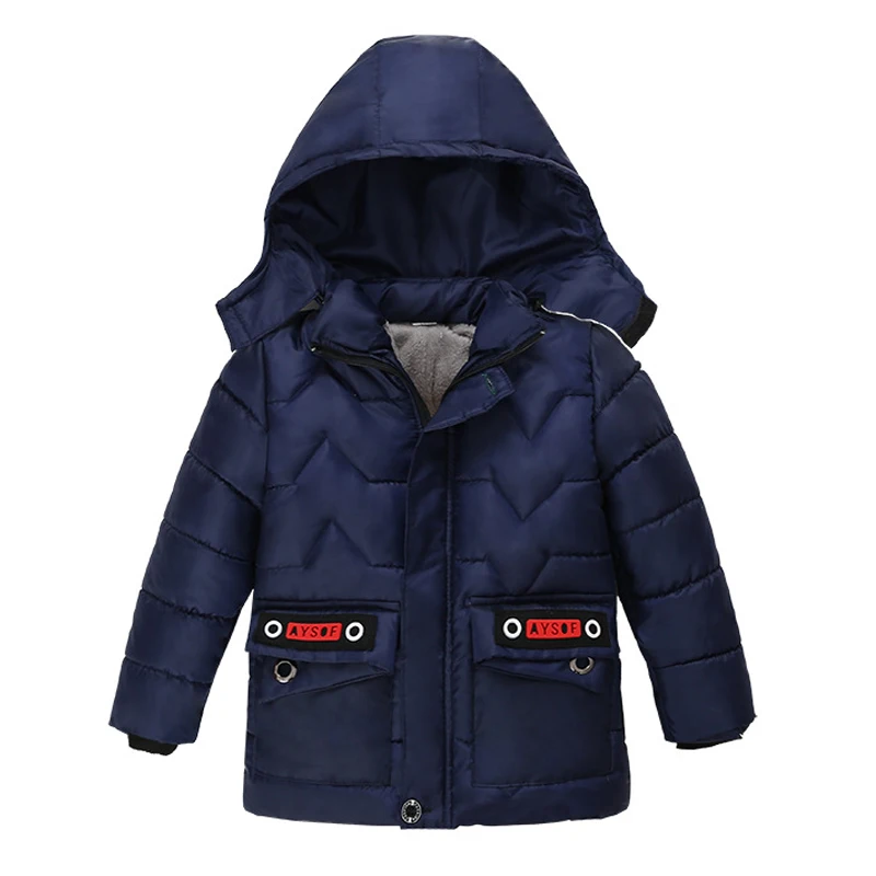 Royal blue Г. Детское пальто, куртка зимняя теплая шелковая хлопковая куртка с капюшоном и милыми ушками для мальчиков и девочек - Цвет: Royal blue