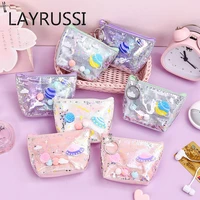 layrussi women fashion coin purse girls wallet pouch female change purses children pocket wallets key card holder pvc hand bags