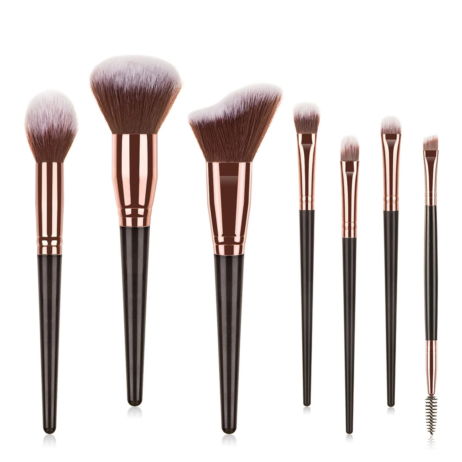 7 шт. тени для век макияж кисти мягкого натурального волоса животных деревянной