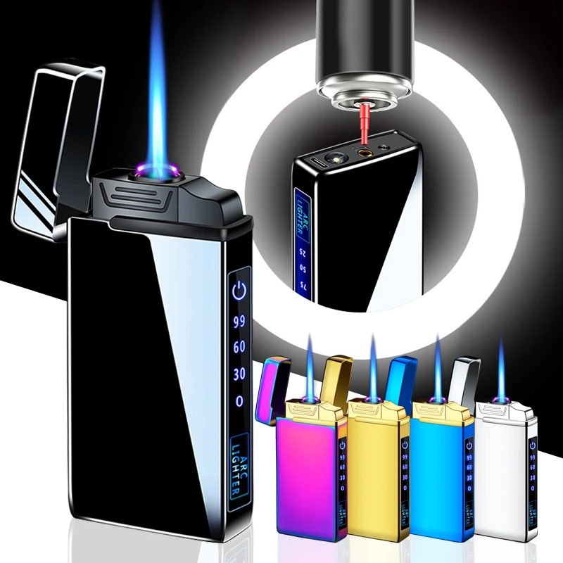 Газовая электрическая зажигалка 2 в 1 надувная Бутановая струйная с пламенем