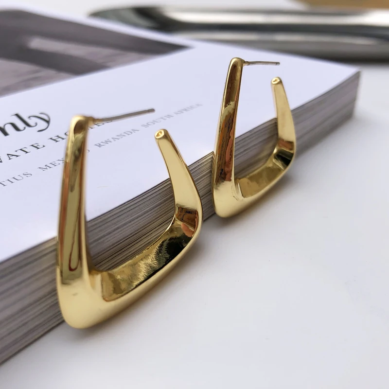 

2021 New Square Earrings for Women Window Geometric Earrings Hoops Minimalist Simple Fashion Vintage Jewelry Chic Gifts