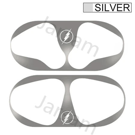 Silverlightning Горячая Распродажа, металлическая Пылезащитная наклейка для Apple AirPods, чехол, пылезащитная защитная наклейка, защитная пленка, аксессуары для Air Pods - Цвет: Silverlightning