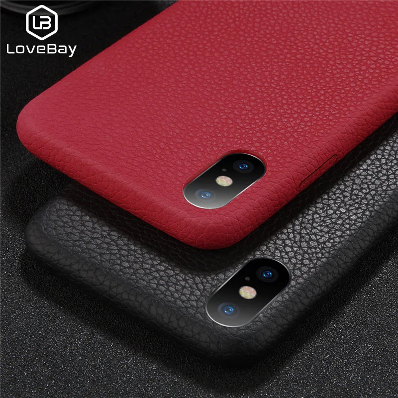 Lovebay Телефон чехол для iPhone 6 7 8 Plus роскошный бизнес матовый мягкий PU для iPhone X XR XS Max Противоударный задняя крышка Чехлы подарок