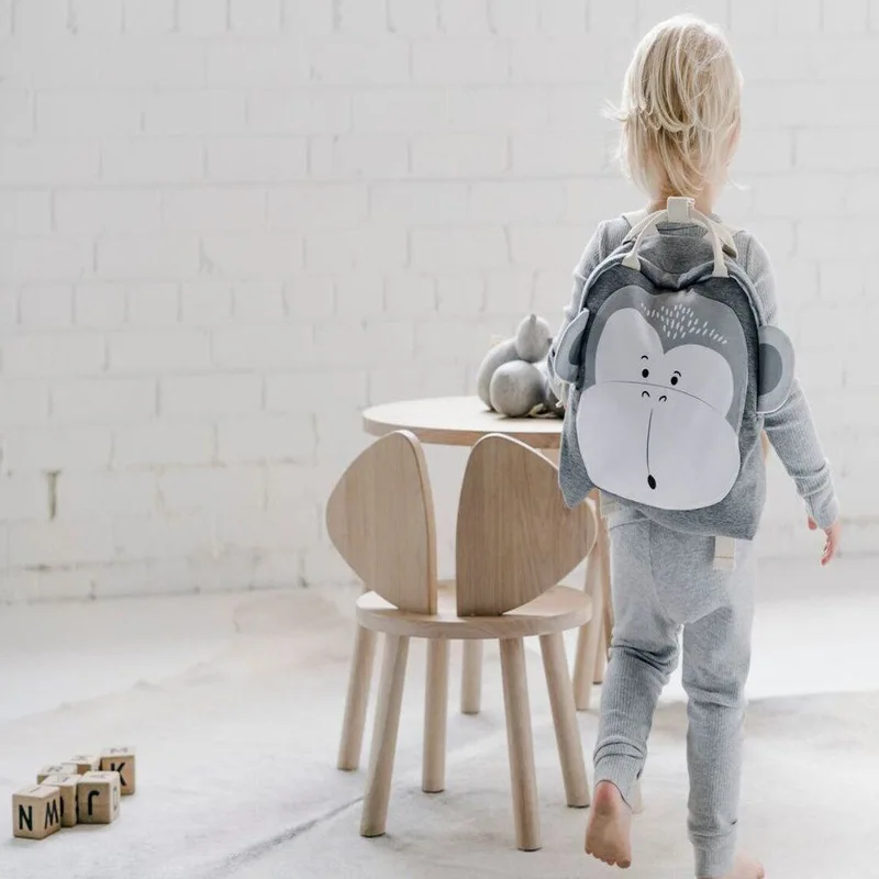 INS детские рюкзаки с объемным животным львом/бабочкой/обезьяной школьный ранец