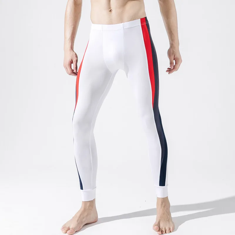 Пикантные мужские трико в контрастную полоску спортивные Леггинсы для спортзала