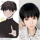 Термостойкий головной убор с коротким синтетическим ворсом и бесплатным париком