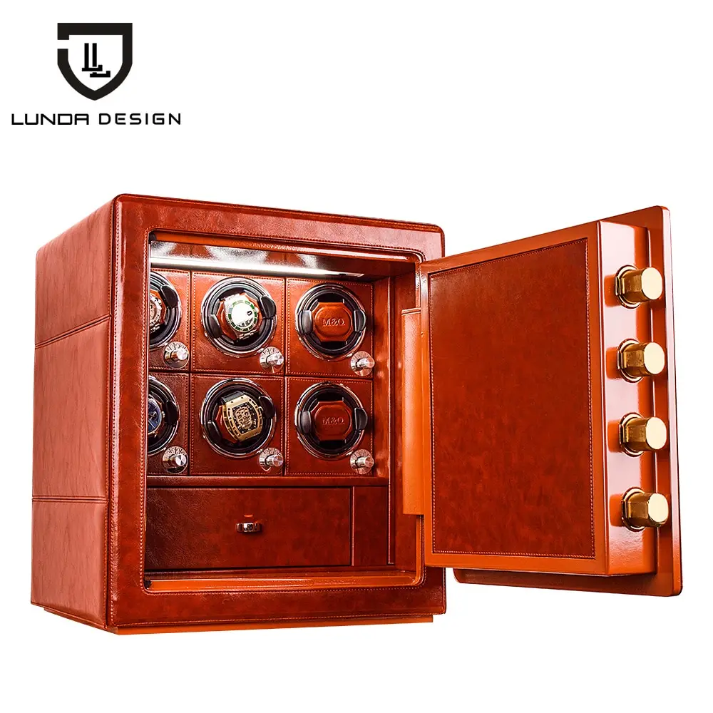 

LUNDA Automatic Watch winder Safety box Watch Safe box for deposit/watch/jewelry/antique Guard against theft case Strong box