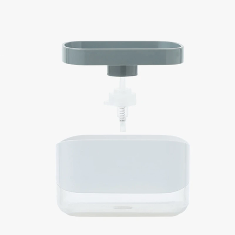 

B2RF 11.8 Ounces Grey Plastic Liquid Soap Dispenser Pump Sink Soap Dispenser Foaming Soap Dispenser Pump for Kitchen