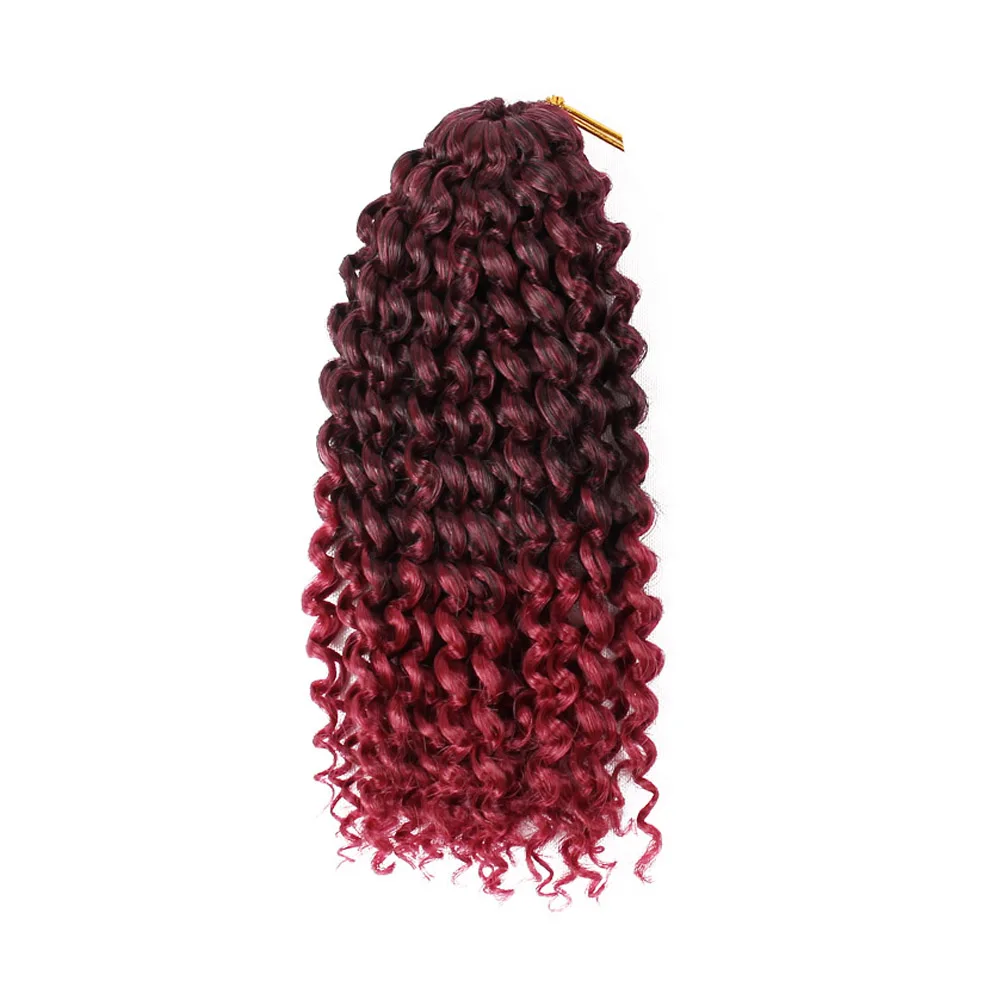 T1B/бордовый Marly Bob Ombre волосы для наращивания синтетические Marly Jerry curl ямайские прыгающие вязанные волосы афро кудрявые вязанные косы - Цвет: T1B/бордовый