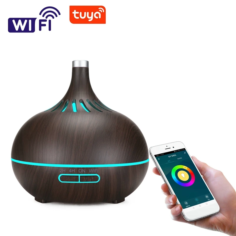 Умный увлажнитель воздуха с Wi-Fi диффузор эфирного масла работает Alexa и Google |