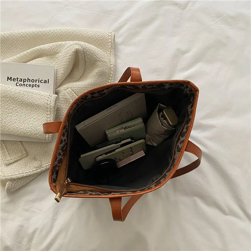 leopard shoulder bag women big black brown luxury large tote bag with zipper for women new 2022 trend office handbag shopper free global shipping