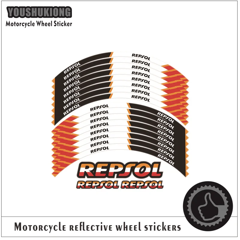 Наклейки на колеса мотоцикла светоотражающая лента для шин 17 дюймов CBR CBR600RR CBR1000RR