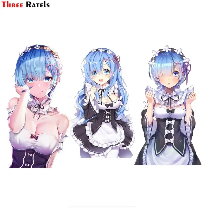 

Three Ratels FC660 RE Zero Rem Girl Аниме наклейки на машину наклейки на скейтборд