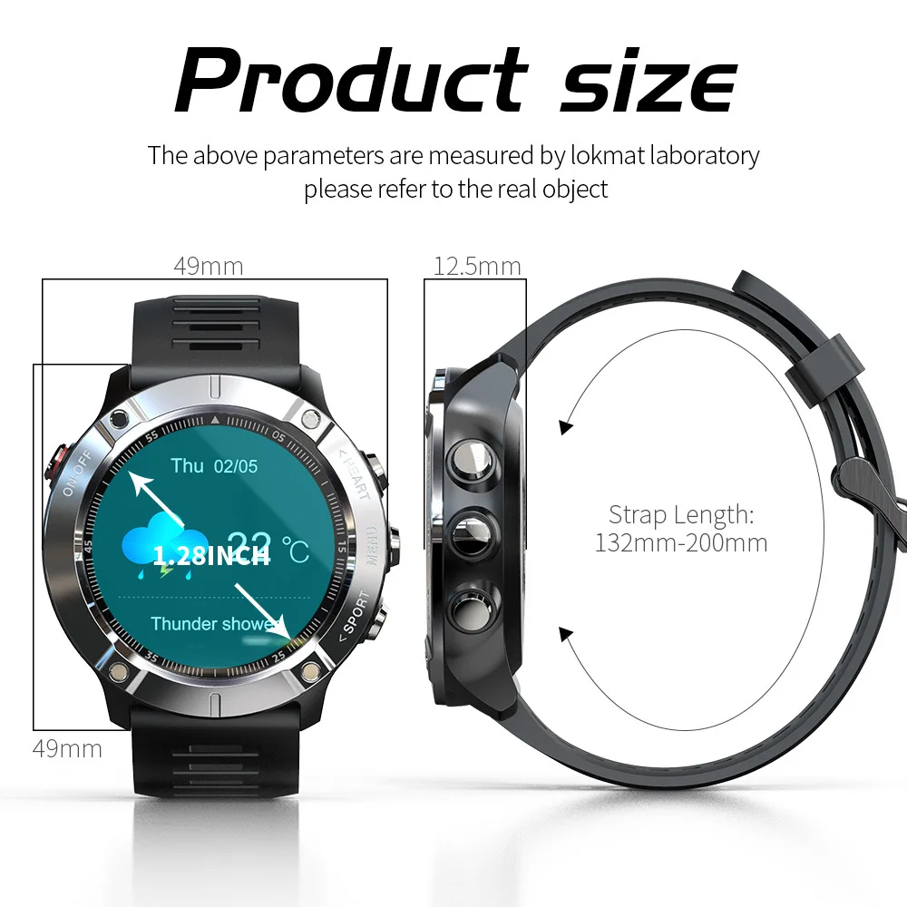 

LOKMAT ZEUS Smart Watch Men Women Full Touch Blood Pressure Sport Smartwatch Fitness tracker Heart Rate Monitor For Android ios