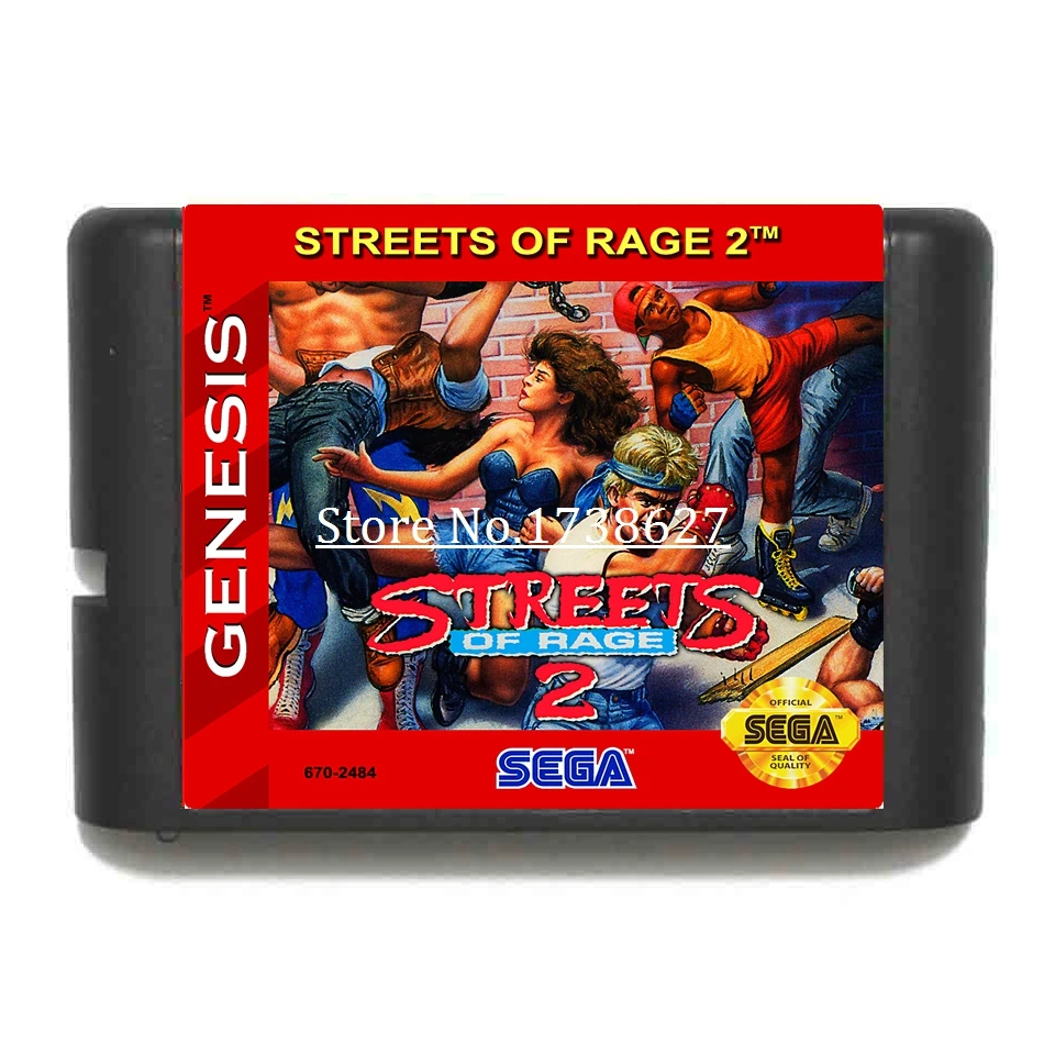 Игровой картридж улиц ярости 2 16 бит для игровых консолей Sega MegaDrive & Genesis|Картриджи|