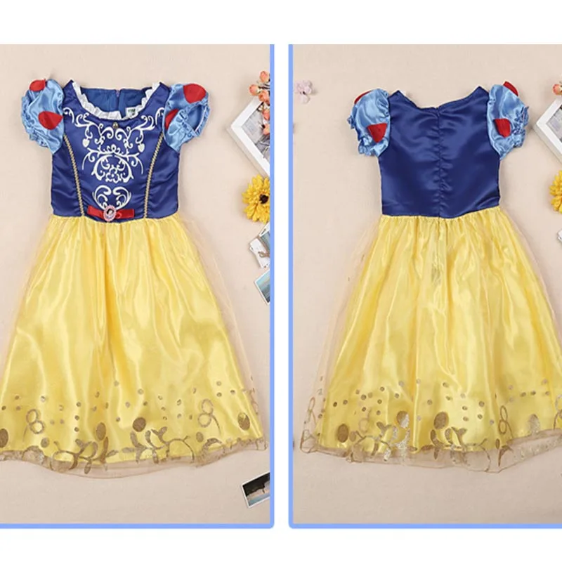 Летнее платье для девочек детский элегантный костюм принцессы детей Золушки