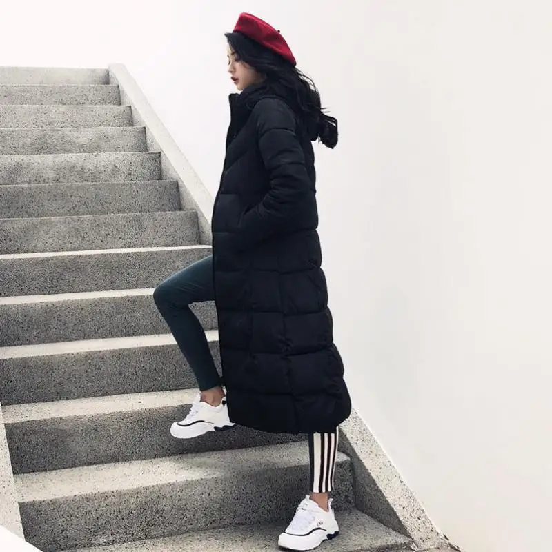 Куртка ArmyGreen Женская длинная х/б с капюшоном на осень/зиму | одежда