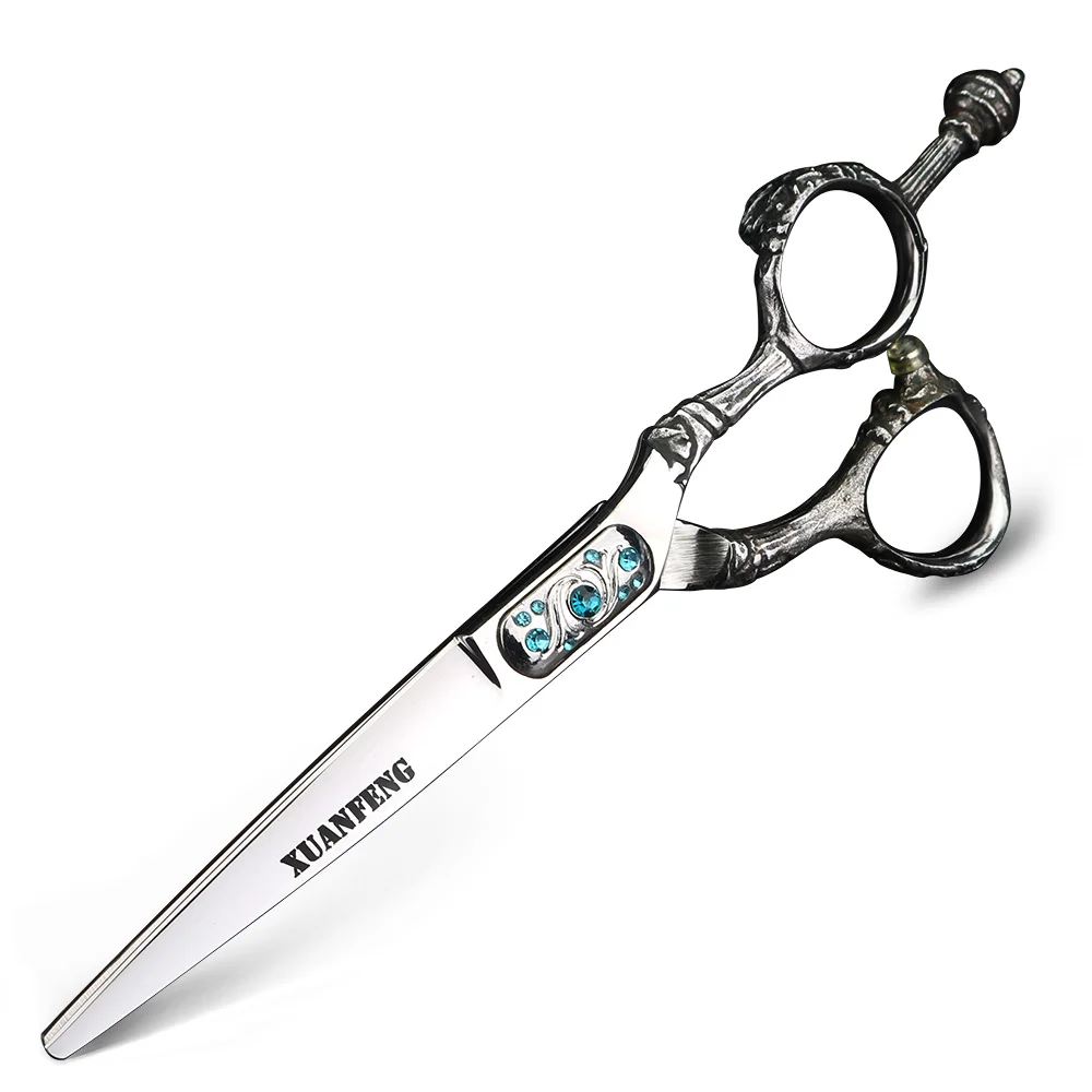 6 дюймов Золотая Корона Парикмахерские ножницы Япония 440C для резки и истончение