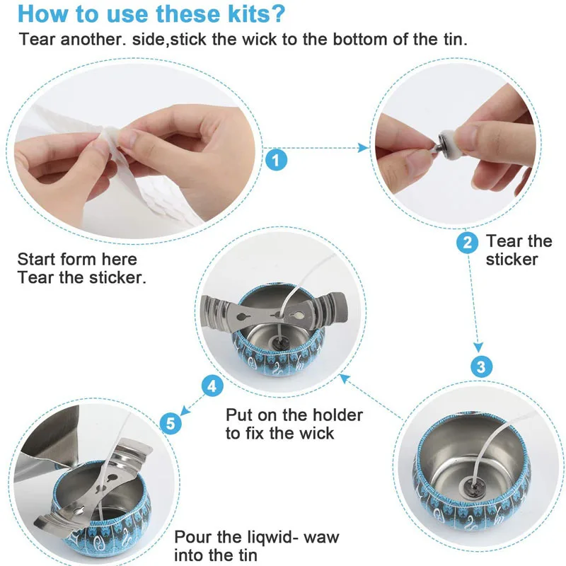 

Candle Making Kit DIY Candles Craft Tools with Pouring Pot Candle Tin/Spoon/Candle Wick for Adults Beginners Making Wax Cup Set