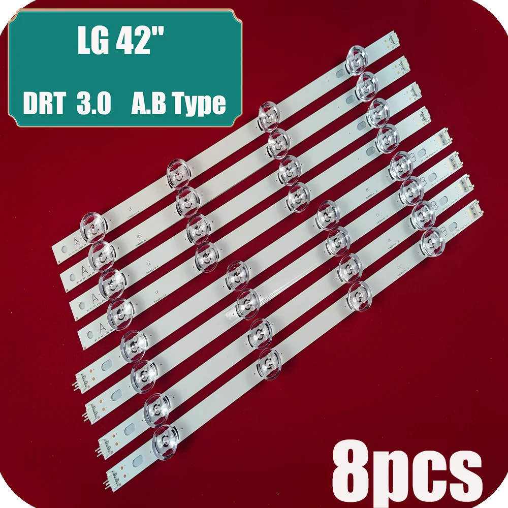 New8 piece светодиодный светильник полосы запасных частей для LG Lc420due 42lf652 42lb650v Innotek