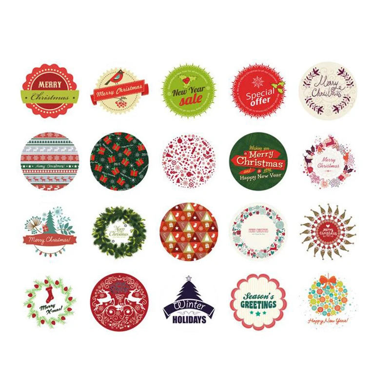 38 шт./корт. Рождественская атмосфера милые маленькие наклейки упаковочные
