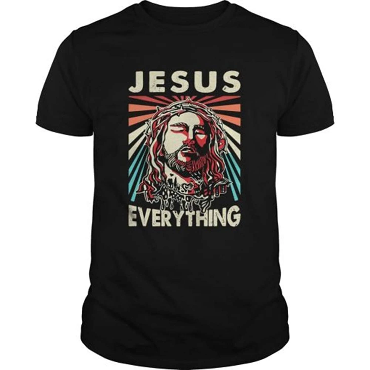 Мужская и женская футболка с надписью Jesus Everything|Мужские футболки| |