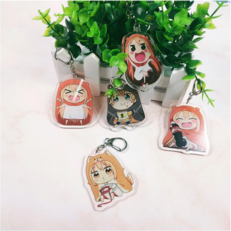 

Japanese Anime Himouto! Umaru-chan Keychain Doma Umaru Kawaii Cartoon Printing Acrylic Key Chain Ring Otaku Gift Kawaii Trinkets