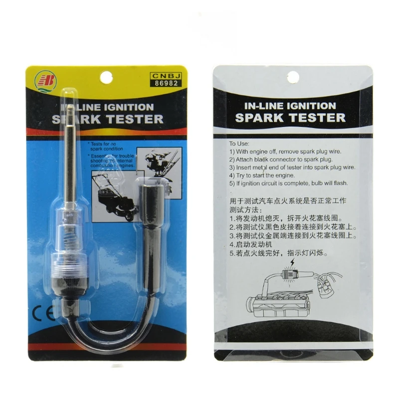 

Spark Plug Tester Engine Ignition Coil Tester Kit Inline Tester Diagnostic Detector Tool for Automotive Car Lawnmower