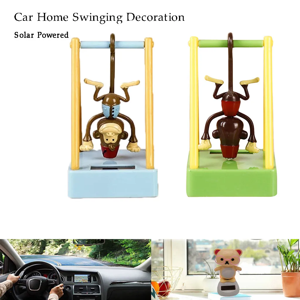 Solar doll Powered Dancing Swinging Animated Dancer Toy Car Windowsill Decoration Car Styling Interior Ornament Accessories#805