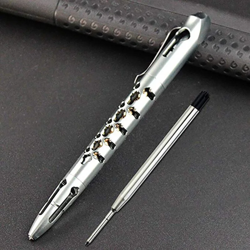 

5PCS Tactical Pen Refills Roller Ball Pen Refill Metal Ballpoint Refills Black Ink Tools